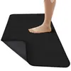 Alfombrilla de piso de color liso y lino sintético simple para baño y inodoro, de secado rápido, absorbente, resistente al desgaste y a prueba de polvo, de Amazon transfronterizo
