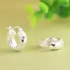 Rey Ciervo Dorado S925 Plata Nuevos Pendientes Calientes de Venta con Forma de C Diseño de Hielo Triturado Pendientes Redondos Pendientes para Mujer Joyería de Plata