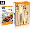Conjunto de Talheres de Aço Inoxidável Conjunto de 24 Peças Supermercado Transfronteiriço Caixa de Presente Faca, Garfo, Colher Domésticos Suprimentos de Cozinha Simples