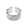 Anillo de apertura de acero de titanio antiguo de gran venta que no se desvanece, diseño de nicho para amantes del anillo de acero inoxidable, joyería al por mayor
