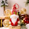 Decoraciones Navideñas Transfronterizas Nuevas con Luces Estrella Sombrero Rayado Tejido Pequeño Colgante Bosque Anciano Enano Colgante