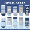 Calcetines Antideslizantes de Dibujos Animados para Niños Otoño/Invierno Nuevo Estilo Calcetines de Piso para Interiores 5 Pares Lindos Calcetines de Bebé Sin Costuras de Media Pantorrilla