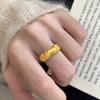 Otoño e Invierno Combinación Versátil Exquisito Anillo de Hileras de Diamantes Rosados Estilo Medieval Medio Anillo de Diamantes Completo Nicho para Mujer Lujo Ligero de Alta Gama Abierto Apilable Nuevo Producto