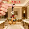 Sândalo Gato com Sino Corrente para Celular Yiming Xianyuan Gato Criativo Chaveiro Fofo Chaveiro de Carro Pingente