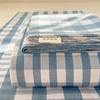 Jogo de lençóis de casal grossos de linho e algodão para o verão, estilo tradicional, refrescante, peça única, para uso em todas as estações.