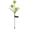 Flores artificiais movidas a energia solar como lírios, girassóis e dentes-de-leão, luzes de gramado montadas no solo, luzes decorativas para paisagismo de jardim, LED à prova d'água