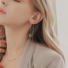 Pendientes de Perlas de Piedra Natural para Mujer Elegantes de Alta Gama Pendientes de Lujo Ligero Clip para la Oreja con Placa de Incienso para Mosquitos Pendientes de Otoño e Invierno para Mujer sin Agujeros en las Orejas