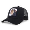 Especial transfronterizo para gorra de béisbol de malla con parche de animal y protección solar, bordado europeo y americano, gorra de béisbol de camionero de comercio exterior