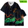 Verano 3D Dunhuang pared pintada marca Tide cuello en V manga corta holgada uniforme de béisbol chaqueta delgada para mujer fuente mayoreo