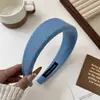 Diadema de Bloques de Color Estilo Coreano con Lunares, Versión Ancha, Dulce y Favorecedora para el Rostro, Accesorio para el Cabello para el Trayecto Diario