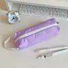 El mismo estilo que en Xiaohongshu: Estuche cuadrado pequeño color crema estilo japonés para estudiantes, alto valor estético, gran capacidad, bolsa de papelería portátil