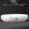 Maceta hidropónica de cobre extra grande para flores, cuenco con hoja de loto, flor de loto, maceta especial, hada del agua, cerámica, diámetro grande, bambú rico, cuenco redondo