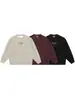 Moletom Muqiu Masculino Estilo Americano Tendência Bordado Modelagem Solta Gola Redonda para Homens, Top Esportivo Casual Estilo Campus