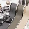 Cinta de Algodón Lino Patrón de Mezclilla Borde Prensado Cinta para Lazo de Sombrero DIY Lazo de Corbata Cinta para Ramo Caja de Regalo Decoración Empaque Corbata