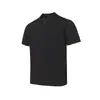 Marca de Tendencia Estilo Americano Minimalista Cuello Henley con Cremallera Unisex Verano Nuevo Holgado Casual Básico Camiseta de Color Sólido Manga Corta