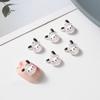 Lindo Doodle Cara Dibujo Animado Accesorios para Arte de Uñas Lindo Cerdito Rana Panda Resina DIY Usar Accesorios de Armadura