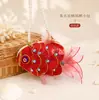 Producto terminado: Bolsa pequeña de pescado con cadena de perlas de mediados de otoño, accesorio estilo chino Hanfu, bolsa portátil de brocado, bolsa cruzada versátil con lentejuelas festivas