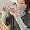 Manga de Hielo Anti-ultravioleta Manga de Verano Delgada Transpirable Protección Solar traje Mascarilla talla extra Conducir Paseo Exterior Holgado