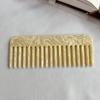 Pente Avançado de Ácido Acético para Cabelo Versátil Portátil Pente Simples Atmosférico de Fileira Quadrada Pente Floral Vintage de Dentes Largos