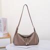 Bolso Transfronterizo de Cuero Genuino Bolso Tote Casual para Viaje de Trabajo Gran Capacidad Cuero Vacuno Primavera y Verano Cuero Suave Bolso de Axila Bolso Bandolera para Mujer