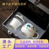 Taza separadora de té pintada a mano con engobe, taza estilo chino para uso doméstico y de oficina, con tapa y filtro, para preparación personal de té