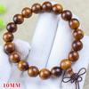 Pulseira de Pera Huanghua da Indonésia 8/20MM padrão pele de tigre círculo único pulseira de 108 contas joia pulseira de madeira de cordão literária para homens e mulheres