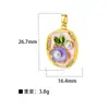 Pintura a Óleo Jardim de Monet Pintura Pérola Gotejamento de Óleo Flor Pingente Colar Pingente Acessórios Guofeng DIY Lote Transfronteiriço