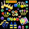Palo para Frotar Esponja Set de Pintura para Niños Cilindro Impresión Pintura Colorear Barra de Acuarela Esfera de Esponja Esponja de Coloración a Mano Pincel de Esponja