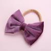 Europa y Estados Unidos superventas Textura súper suave terciopelo coreano lazo anillo para el pelo de bebé diadema infantil sin costuras
