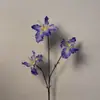 Flores artificiais em tons de roxo estilo Monet para casamentos no jardim, arranjos de chão para salão de casamentos, flores de seda roxo claro e roxo pálido em estoque