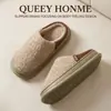 Pantuflas de Algodón para Mujer 2026 Nuevo Estilo Invierno Hogar Felpa Cálidas Suela Gruesa Suaves Ligeras Cerradas Pantuflas Hombre