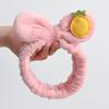 Japonês e coreano estilo bonito fruta morango arco faixa de cabeça para meninas esportes ioga faixa de cabelo cor sólida cross-border especial faixa de cabelo