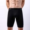 Seda de Gelo alongado cor sólida masculina esportivo anti-desgaste perna secagem rápida slim fit respirável plus size homem gordo cueca boxer atacado