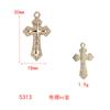 Pendiente de aro de perforación de puntos para pendientes cruzados, accesorios de joyería de aleación DIY, bolsa de material para joyería hecha a mano, piezas de joyería, colgante