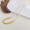Collar de perlas de concha de alta calidad retro color caramelo Cadena para la clavícula de perlas Collar de blogger popular en línea con el mismo estilo