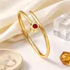 Pulseira de Aço Titânio Design de Nicho Sentido Coração Studs Cravejados com Strass Moda Estilo Ins Europeu e Americano Pulseira Feminina de Aço Inoxidável