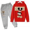 Conjunto de Moletom e Calça de Moletom Fofo do Mickey Mouse para Crianças Maiores - Lançamento 2025 - Conjunto Casual Infantil Tendência