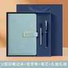 Caderno tamanho A5 com toque de couro e fecho em U, caderno executivo com logotipo personalizado, caderno de couro macio, caderno estudantil
