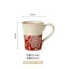 Taza Pintada Creativa para Niñas, Taza de Cerámica de Aspecto Elegante, Taza de Café y Jugo de Gran Capacidad, Color Bajo Esmalte