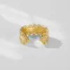 Anillo Abierto Tallado en Encaje Cepillado Estilo Buche de Plata de Ley S925, Estilo Vintage de Mediados de Siglo, Lujo Ligero, Sensación de Alta Gama, Elegante