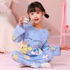 Pijamas nuevos del sudeste asiático para niños, niñas, verano, primavera y otoño, de manga larga, dibujos animados, para niños medianos y grandes, ropa de hogar para niños, venta al por mayor