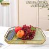 Bandeja Espelhada de Luxo Acessível Europeia Bandeja de Vidro Metal Bandeja de Armazenamento Bandeja para Bolo Sobremesa Frutas Sala de Amostras Mesa de Centro Frutas
