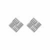 Aretes cuadrados rayados de acero inoxidable de acero de titanio-nicho de acero ins Europa y América al por mayor Europa y América aretes de acero inoxidable nicho