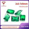 Anel Retangular de Canto Direito Turquesa Pedra Bruta Verde Esmeralda Sintética Superfície Fabricante Atacado Resistência a Altas Temperaturas
