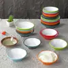 Cuenco de Plástico para Salsa para Fondue, Cuenco Retro Comercial para Carne, Cuenco Redondo para Sopa y Arroz, Vajilla de Melamina