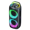 Nuevo Modelo Altavoz de Fiesta de 60W Altavoces Dobles de Alta Potencia de 6.5 Pulgadas con Micrófonos Dobles para Karaoke y Bluetooth
