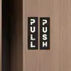 Placa de Porta Deslizante de Acrílico Sinal Estéreo 3D Departamento de Inglês Placa de Porta de Escritório Placa de Banheiro de Shopping Transfronteiriço