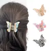 Pinza para el Cabello Baffia de Mariposa Acrílica para la Parte Trasera de la Cabeza, Accesorio para el Cabello Estilo Vintage, Pinza Pequeña de Tiburón para Peinados Semirecogidos