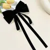Hija de familia rica pinza para el pelo con lazo de terciopelo y cinta pinza de resorte para la cabeza pinza superior accesorios para el cabello de princesa