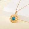 Collar Tohm Estilo Retro Transfronterizo Europeo y Americano para Mujer, Elegante y de Alta Gama, Cadena para Clavícula que No se Desvanece, Joyería de Acero Inoxidable al por Mayor